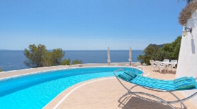 Ibiza Villa in Es Cubells 1st sea line and sea access